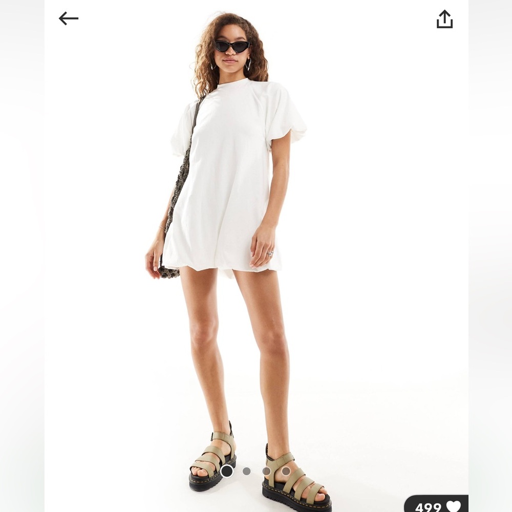 NWT ASOS DESIGN bubble hem mini dress